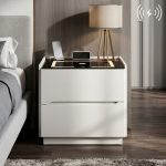 A05 Smart Charging Bedside Table-White