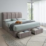 AMARO Pet Friendly Drawer Storage Queen Bed-Brown - Image 2