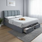 AMARO Pet Friendly Drawer Storage Queen Bed-Grey - Image 2