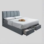 AMARO Pet Friendly Drawer Storage Queen Bed-Grey - Image 3