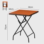 APPIA Melamine Top Foldable Table-Maple - Image 6