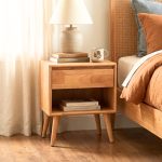 AVON Full Solid Bedside Table-Natural - Image 2