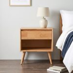 AVON Full Solid Bedside Table-Natural