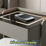 B01 Smart Charging Bedside Table-Grey - Image 4