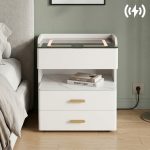 B01 Smart Charging Bedside Table-White