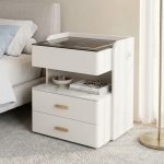 B01 Smart Charging Bedside Table-White - Image 2