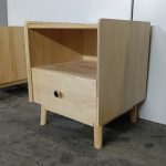 B12 Solid Ash Wood 1 Drawer Bedside Table-Natural - Image 5