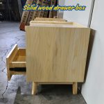 B12 Solid Ash Wood 1 Drawer Bedside Table-Natural - Image 4