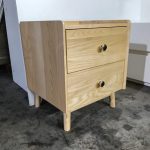 B13 Solid Ash 2 Drawers Bedside Table-Natural - Image 7