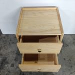 B13 Solid Ash 2 Drawers Bedside Table-Natural - Image 4