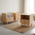 B18 Solid Ash Wood Bedside Table-Natural - Image 9