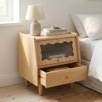 B18 Solid Ash Wood Bedside Table-Natural - Image 2