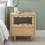 B18 Solid Ash Wood Bedside Table-Natural