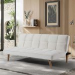 BASEL 3 Seater Sofa Bed-Beige - Image 2