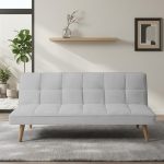 BASEL 3 Seater Sofa Bed-Light Grey