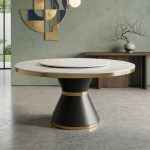 BASTIA D135cm Sintered Stone Round Table-White - Image 2