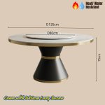 BASTIA D135cm Sintered Stone Round Table-White - Image 3