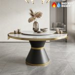 BASTIA D135cm Sintered Stone Round Table-White
