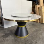 BASTIA D135cm Sintered Stone Round Table-White - Image 6