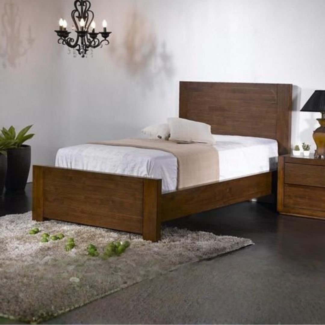 BD2817(3.5B)-pf BD-2817(3.5B)BC Wooden Bed Frame Super Single-Walnut - Image 1