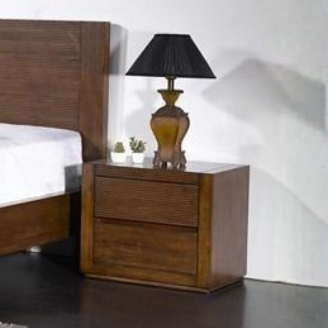BD2817(3.5B)-side-pf BD-2817(ST)BC Wooden Bedside Table-Walnut - Image 1