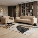 BIANCA 123 Seater Pet Friendly Sofa Set-Brown - Image 2