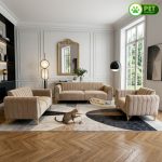 BIANCA 123 Seater Pet Friendly Sofa Set-Brown