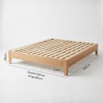 BORA Solid Ash Wood Platform Bed-Natural - Image 12