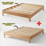 BORA Solid Ash Wood Platform Bed-Natural - Image 11