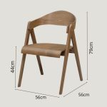 CODEX Bent Wood Arm Dining Chair-Walnut - Image 3