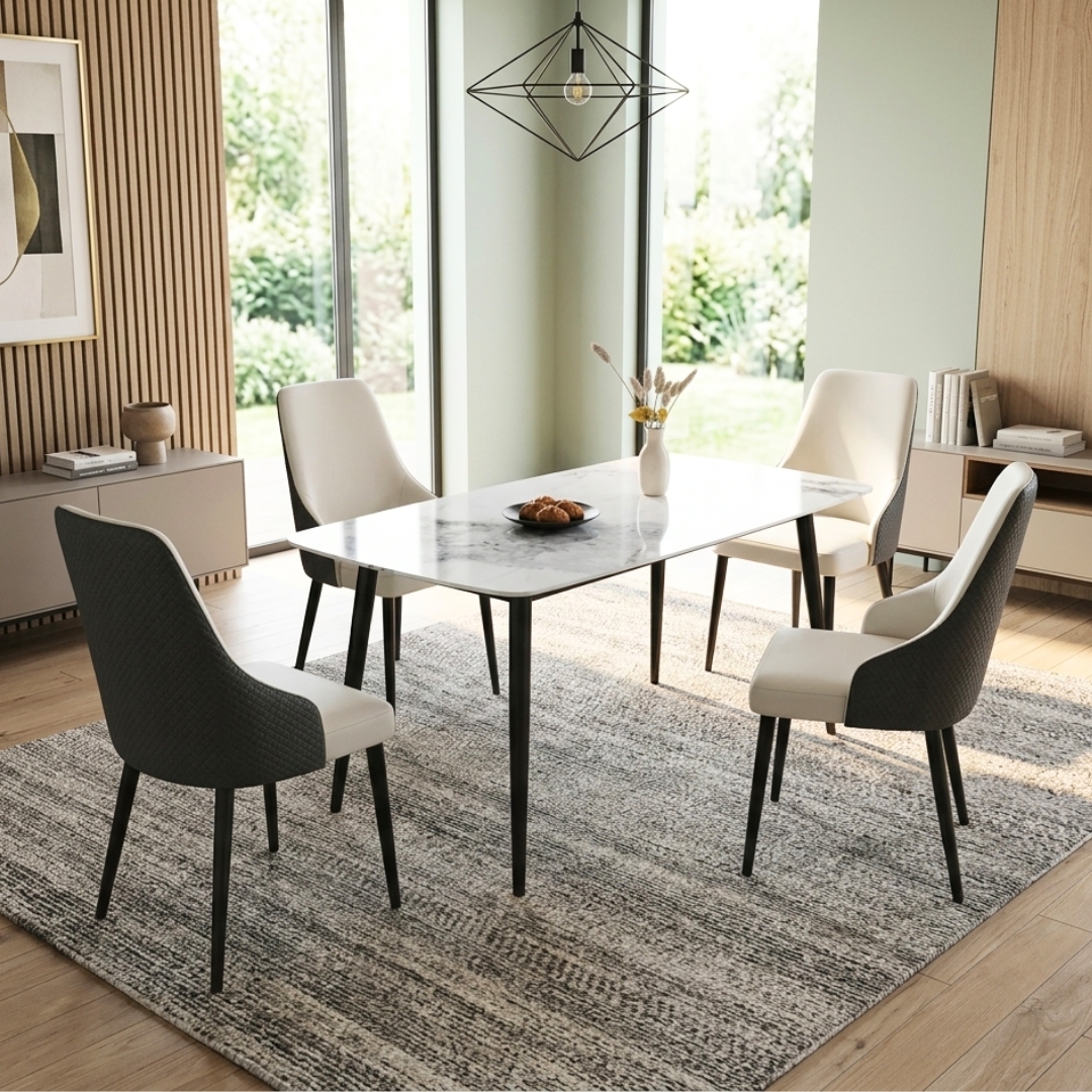 DORREN 4S DORREN 4 Seater Sintered Stone Dining Table - Image 1