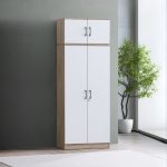 EDBD5234(WD-W2DR)R000BC + EDBD5234(WD-W2DT)R000BC Wardrobe 2 Door with 2 Door Top