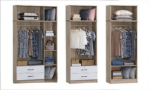 EDBD5234(WD-2D2D)R000BC + EDBD5234(WD-W2DT)R000BC Wardrobe 2 Door and 2 Drawer with 2 Door Top - Image 4