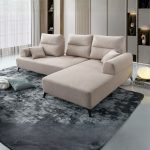 EDSD5478(FX-3LSR)CRM004 3 Seater Sofa With L Shape