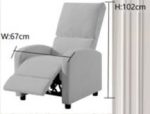 EDSD5712(FX-1SPB)GRY015 1 Seater Sofa with Push Back - Image 3