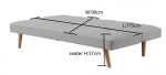 EDSD5714(FX-SBED)GRY015 Sofa Bed-Grey - Image 3