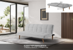 EDSD5714(FX-SBED)GRY015 Sofa Bed-Grey - Image 2