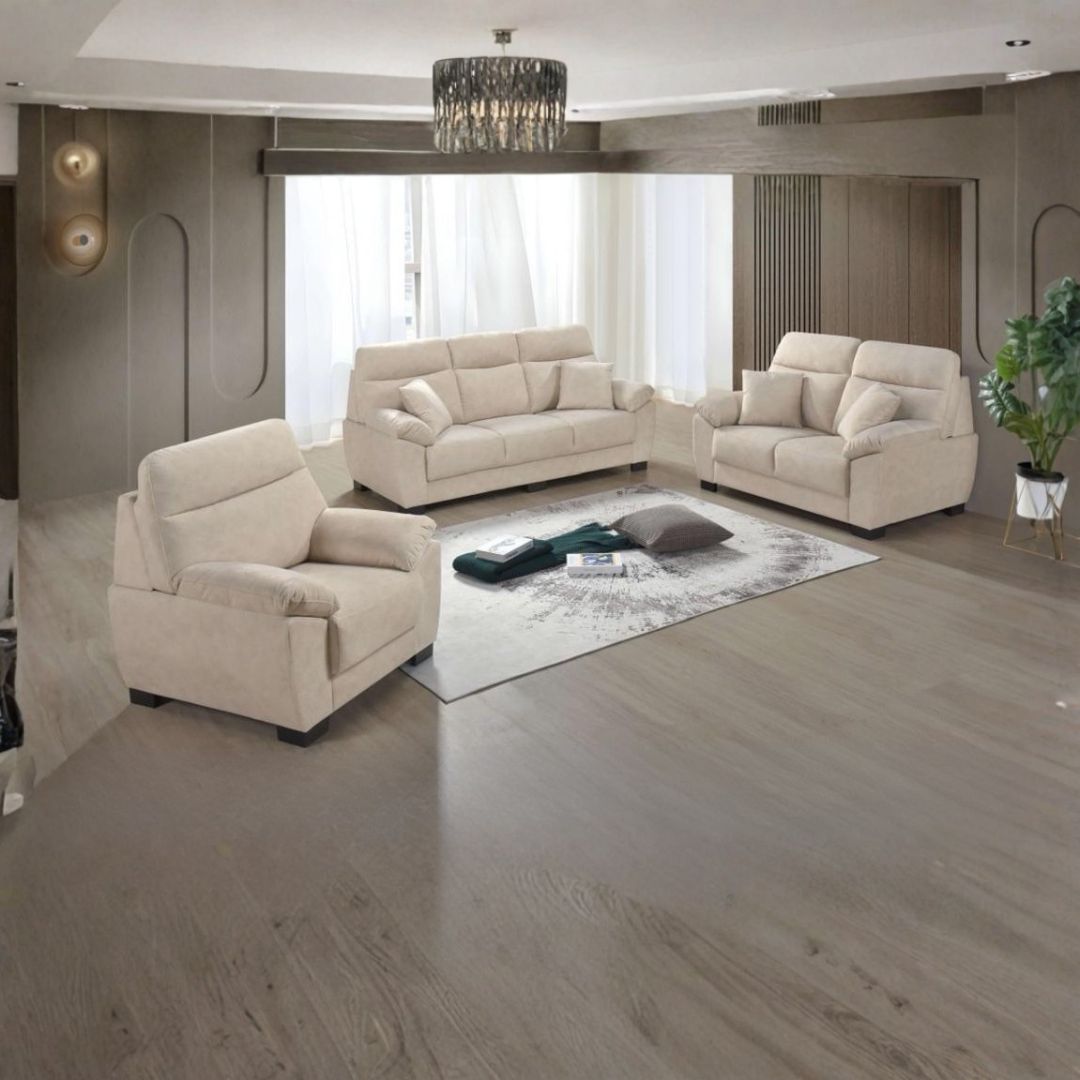 EDSD5904(FX-SSSS)BEI001-pf EDSD5904(FX-SSSS)BEI001 1 + 2 + 3 Seater Set Sofa-Beige - Image 1