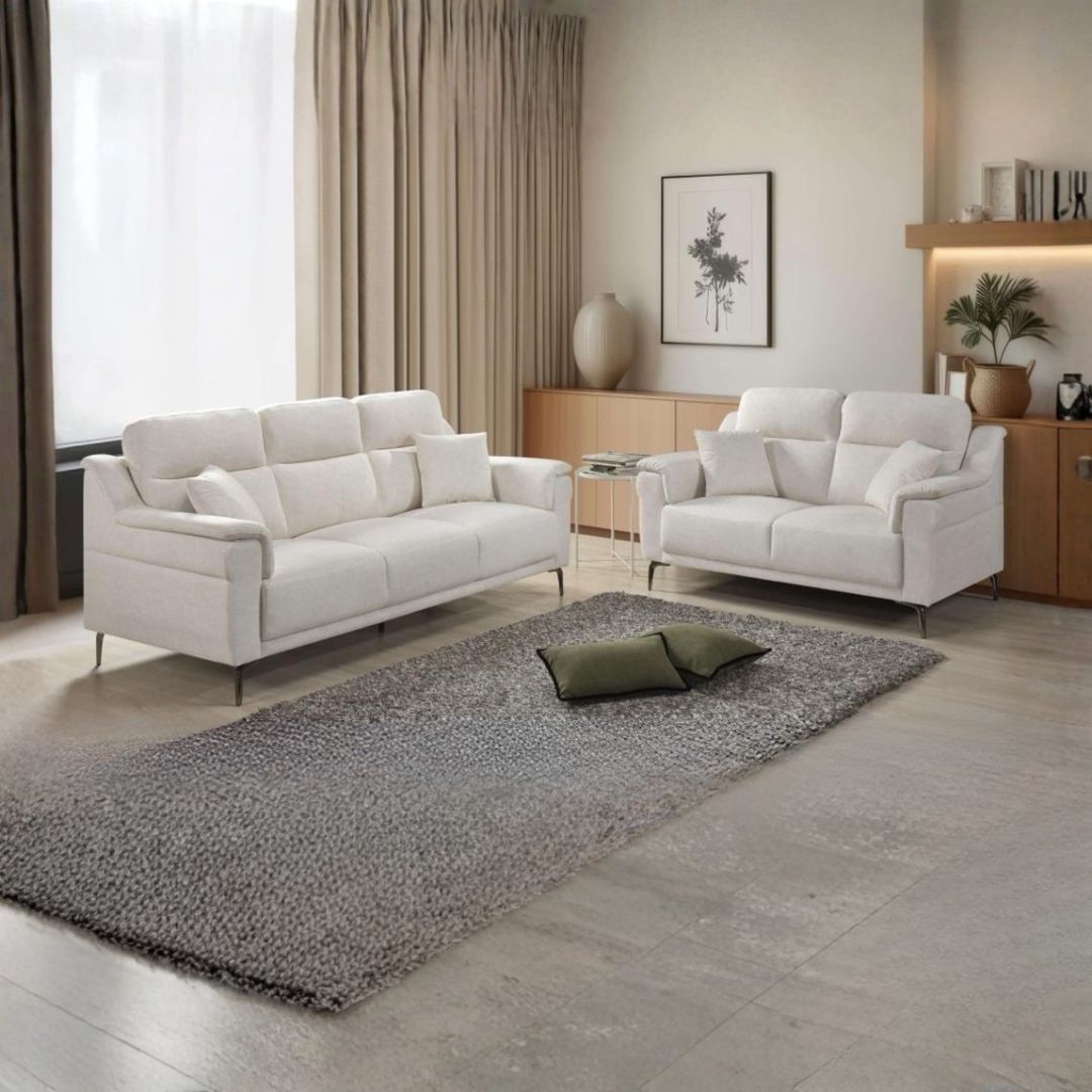 EDSD5906(FX-SSSS)LBR002-pf EDSD5906(FX-SSSS)LBR002 2 + 3 Seater Set Sofa-Light Beige - Image 1
