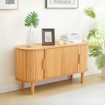XAVIER 120cm Sliding Door Sideboard-Natural - Image 2