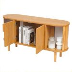 XAVIER 120cm Sliding Door Sideboard-Natural - Image 5