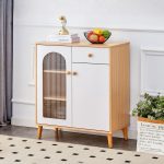IVES 80cm Compact Sideboard-Oak+White - Image 2