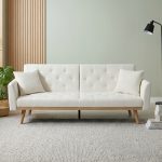 ESTELLE 3 Seater Sofa Bed-Cream