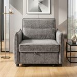 FABIAN 1 Seater Sofa Bed-Dark Grey