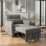 FABIAN 1 Seater Sofa Bed-Dark Grey - Image 2