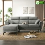 FARO 3 Seater Pet Friendly L Shaped Sofa-Grey