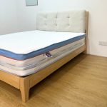 FARO Solid Ash Wood Cushion Headboard Bed-Natural - Image 5