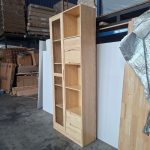 GALLE 200cm Solid Ash With Glass Door File Cabinet-Natural - Image 5