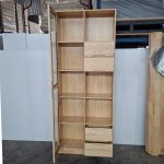 GALLE 200cm Solid Ash With Glass Door File Cabinet-Natural - Image 8