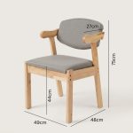 GALLE Wooden Arm Chair-Natural - Image 6